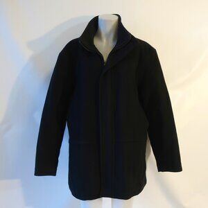 Mens Marc New York Andrew Marc Black Wool Cashmere Blend Full Zip Jacket Coat L